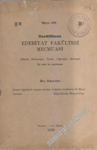 Darülfünun Edebiyat Fakültesi Mecmuası: İki Aylık Felsefe, İçtimaiyat,