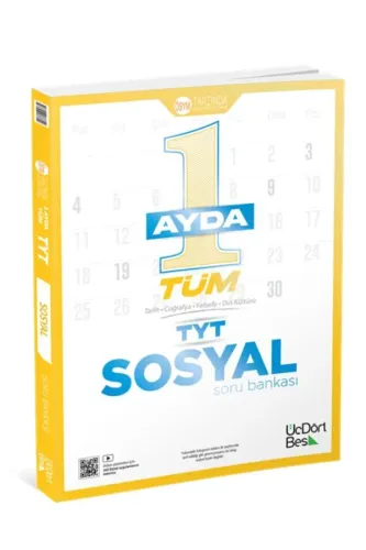 ÜÇDÖRTBEŞ 1 AYDA TÜM TYT SOSYAL SORU BANKASI