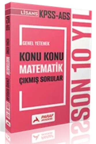 PARAF AKAD.KPSS LİSANS MATEMATİK SON 10 YIL ÇIKMIŞ