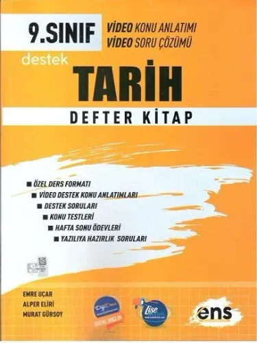 ENS Yayıncılık 9. Sınıf Tarih Defter Kitap