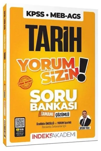 İndeks Akademi 2026 KPSS MEB-AGS Tarih Yorum Sizin Soru Bankası Çözüml