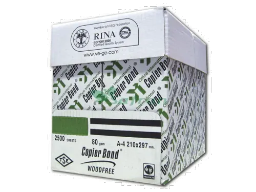 Ve-Ge Copier Bond A4  80 g/m²  2.500 Ad.  Fotokopi Kağıdı (5'li Paket)