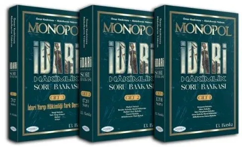 Monopol Yayınları İdari Hâkimlik Açıklamalı Soru Bankası (Cilt 1-2-3)