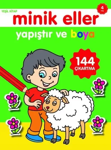 Minik Eller Yapıştır ve Boya;Yeşil Kitap