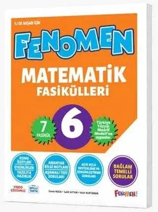 FENOMEN 6. SINIF MATEMATİK FASİKÜLLERİ (TOPLAM 7 FASİKÜL)