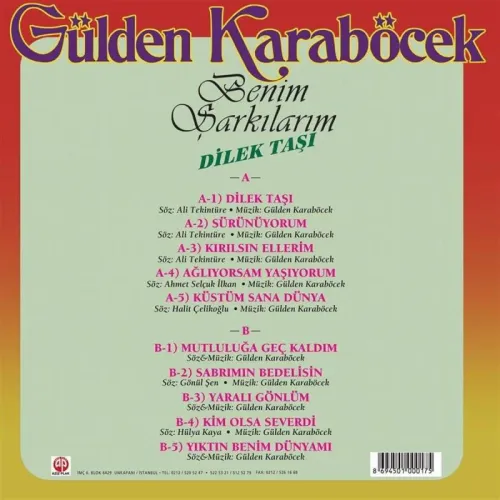 Gülden Karaböcek - Benim Şarkılarım / Dilek Taşı ( Plak ) - Halkkitabe Gülden Karaböcek - Benim Şarkılarım / Dilek Taşı ( Plak ) - Halkkitabe