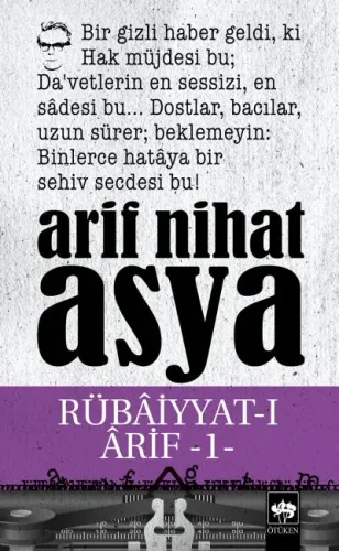 Ötüken Kitap | Rübaiyyat-ı Arif -I- Arif Nihat Asya