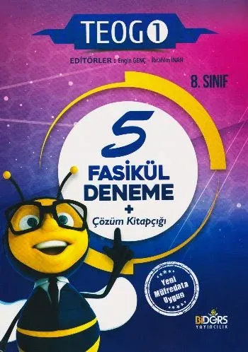 Biders TEOG 1 8. Sınıf 5 Fasikül Deneme ve Çözüm Kitapçığı