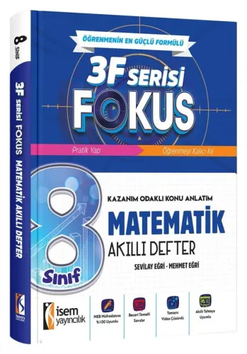 İSEM YAYINLARI 8.SINIF FOKUS MATEMATİK AKILLI DEFTER