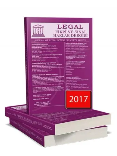 Legal Fikri ve Sınai Haklar Dergisi ( 2017 Yılı Aboneliği ) ( 4 Sayı )