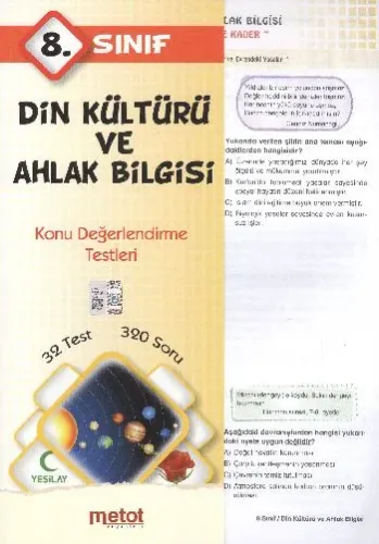 8. Sınıf Din Kültürü ve Ahlak Bilgisi Konu Değerlendirme Testleri