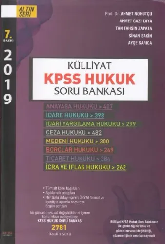 Külliyat KPSS Hukuk Soru Bankası