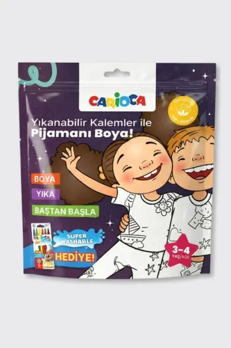 CARİOCA BOYANABİLİR PİJAMA-KEÇELİ 3-4 YAŞ KALEM HEDİYELİ