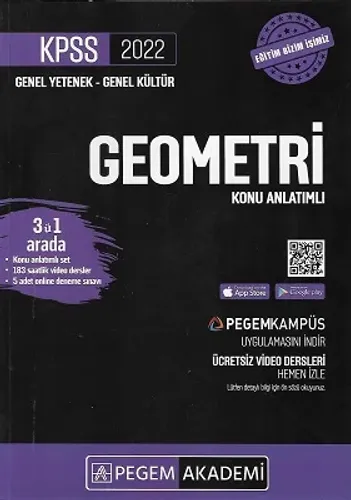 KPSS Genel Yetenek Genel Kültür Konu Anlatımlı 2022 Geometri Pegem Akademi