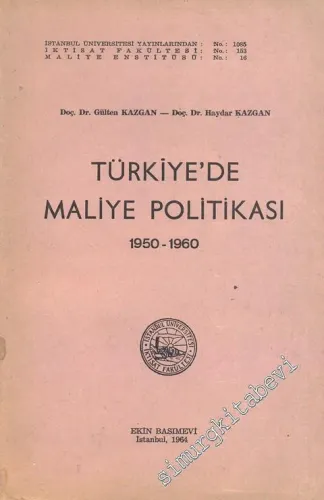 Türkiye'de Maliye Politikası 1950 - 1960 -