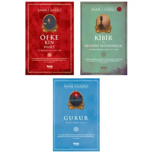 imam Gazali Seti Öfke ve Kin - Kibir ve Kendini Beğenmişlik - Gurur 3'lü Set