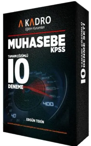 A Kadro KPSS Muhasebe Tamamı Çözümlü 10 Deneme