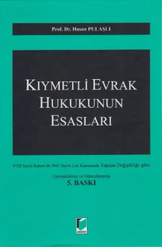 Kıymetli Evrak Hukuku Esasları