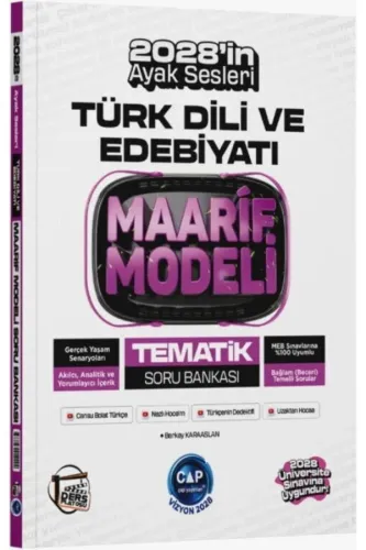 ÇAP TYT AYT TÜRK DİLİ VE EDEBİYATI DERS PLATOSU MAARİF MODELİ TEMATİK SORU BANKASI