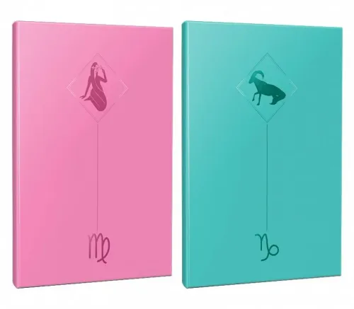 2li Burç-Astroloji Temalı 13,5x19,5cm 64 Sayfa Çizgisiz Defter Seti -6