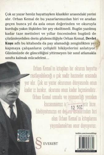 Devlet Kuşu Orhan Kemal Everest Yayınları %50 indirimli