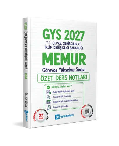 GYS Akademi 2027 Çevre, Şehircilik ve İklim Değişikliği Bakanlığı Memu