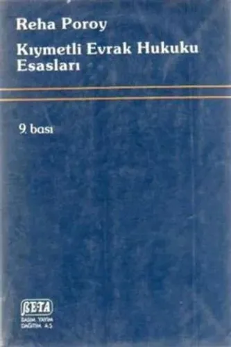 Kıymetli Evrak Hukuku Esasları