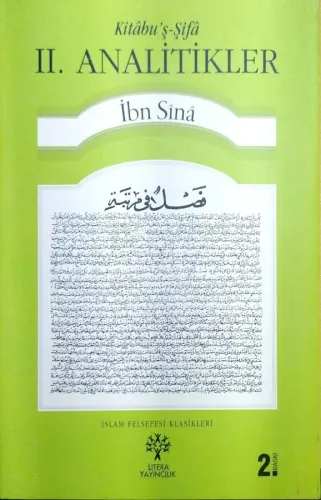 II. Analitikler İbni Sina Litera Yayıncılık