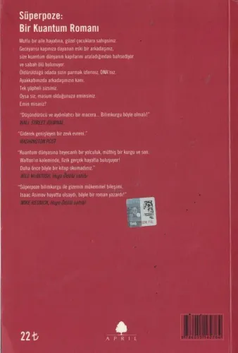 Süperpoze Bir Kuantum Romanı David Walton April Yayınları %58 indiriml