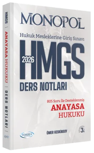 Monopol Yayınları 2026 HMGS Anayasa Hukuku Ders Notları