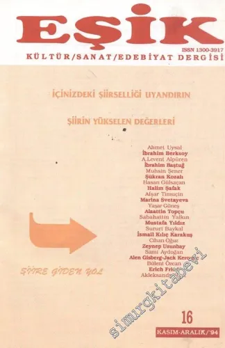 Eşik Kültür Sanat Edebiyat Dergisi - Sayı 16, Kasım - Aralık 1994