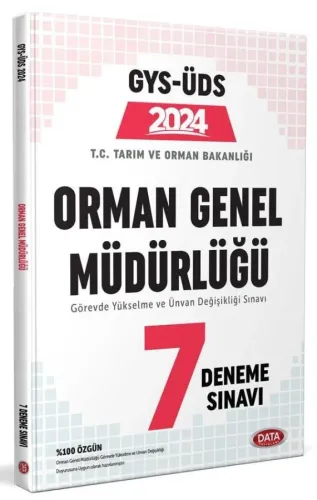 Data Yayınları 2024 Orman Genel Müdürlüğü GYS-ÜDS 7 Deneme Sınavı
