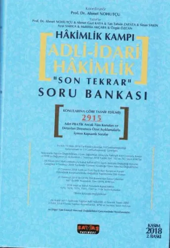 Adli - İdari Hakimlik Soru Bankası