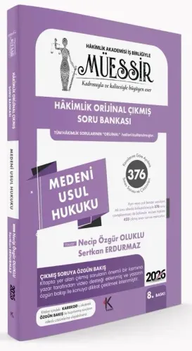 MÜESSİR 2026 Hakimlik Medeni Usul Hukuku Orijinal Çıkmış Soru Bankası Çözümlü