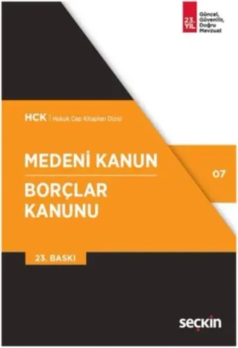 Hukuk Cep Kitapları Dizisi 07 Medeni Kanun Türk Borçlar Kanunu