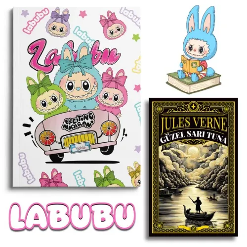 Labubu Exciting Macaron Defter ve Güzel Sarı Tuna Jules Verne