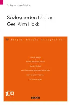 Sözleşmeden Doğan Geri Alım Hakkı