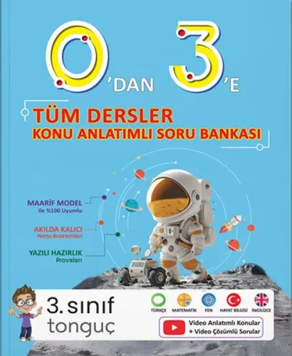 Tonguç Akademi 3. Sınıf 0'dan 3'e Tüm Dersler Konu Anlatımlı Soru Bank