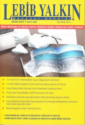 Lebib Yalkın Mevzuat Dergisi Sayı:166 Ekim 2017