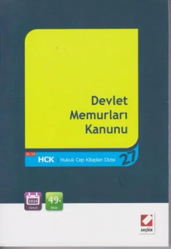 Devlet Memurları Kanunu (Cep Boy)