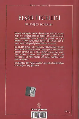 Beşer Tecellisi Frithjof Schuon İnsan Yayınları %46 indirimli