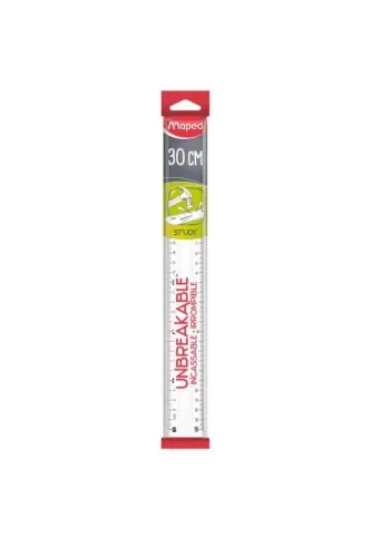 MAPED STUDY KIRILMAZ 30 cm ŞEFFAF CETVEL