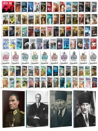 99 Dünya Klasiği ve Atatürk Temalı 64 Sayfa Çizgili Defter Seti -2 - H