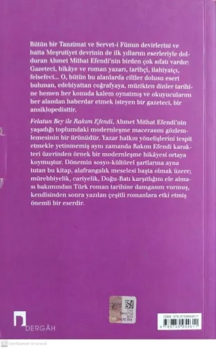 Felatun Bey ile Rakım Efendi Ahmet Mithat Efendi Dergah