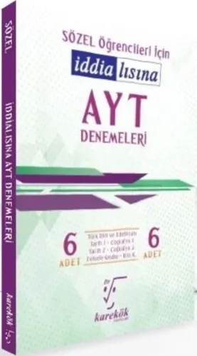 Karekök Yayınları AYT İddialısına Sözel 6 lı Deneme