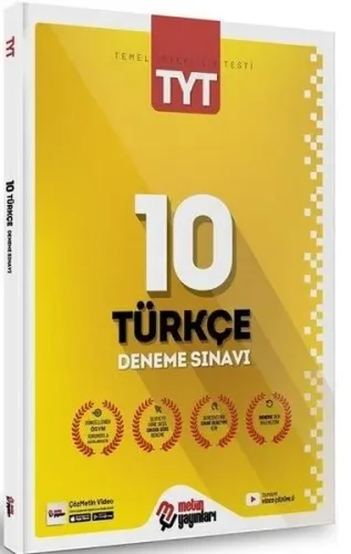 Metin Yayınları TYT Türkçe 10 Deneme