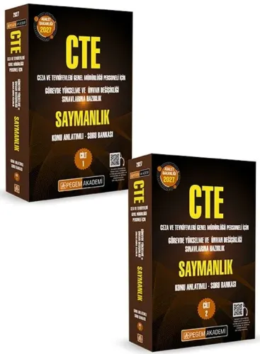 Pegem Yayınları 2027 GYS CTE Adalet Bakanlığı Konu Anlatımlı Soru Bankası-Saymanlık (2 Cilt)