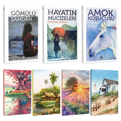 Stefan Zweig 3 Kitap Bir Arada ve 4 Defter -6