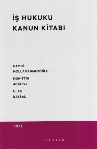 İş Hukuku Kanun Kitabı