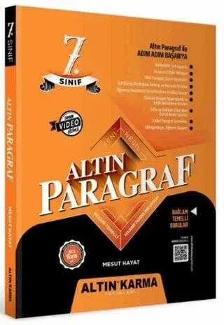 ALTINKARMA 7. SINIF PARAGRAF SORU BANKASI